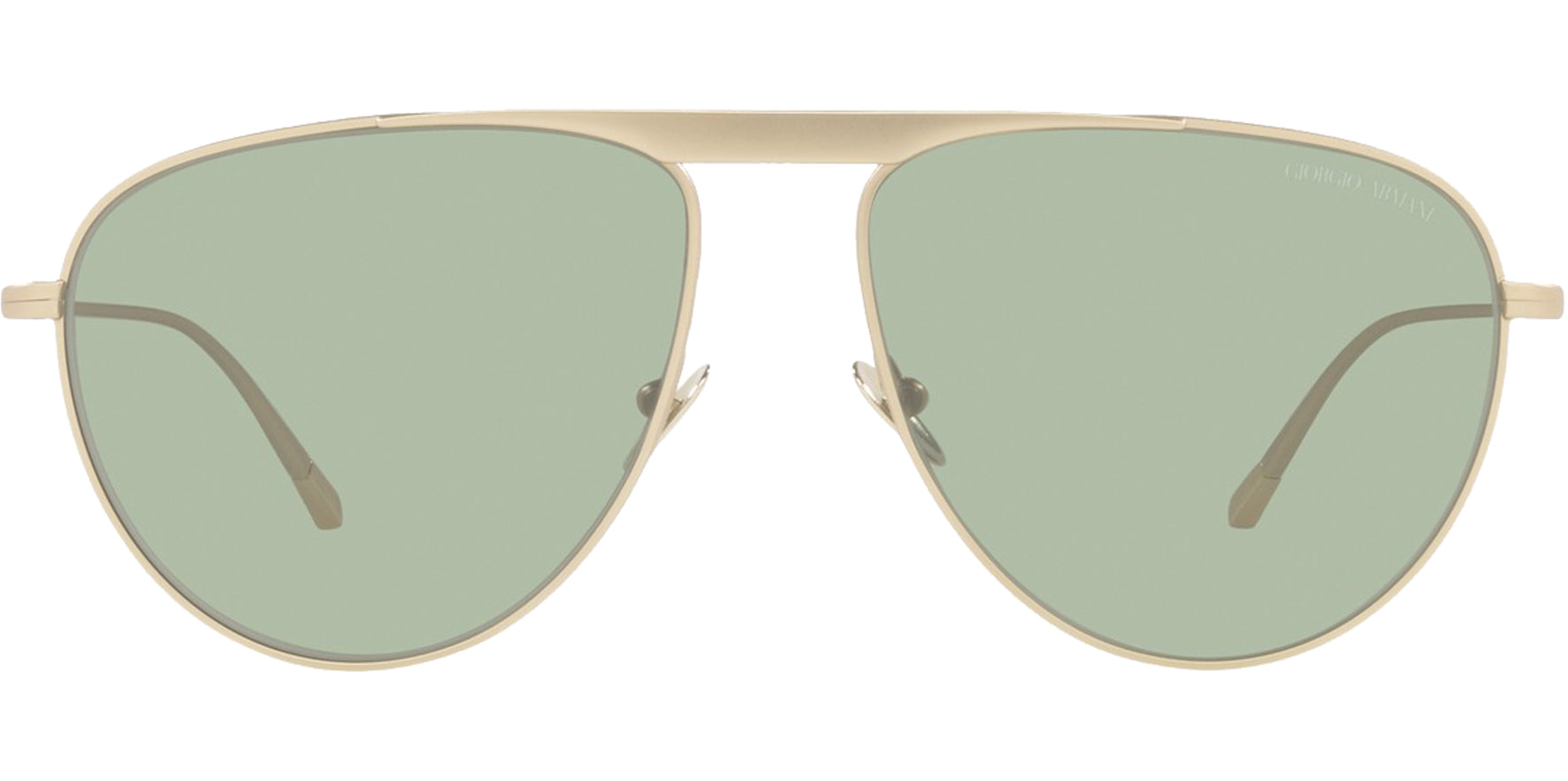 Giorgio Armani Matte Pale Gold-Tone Aviator - Eyedictive