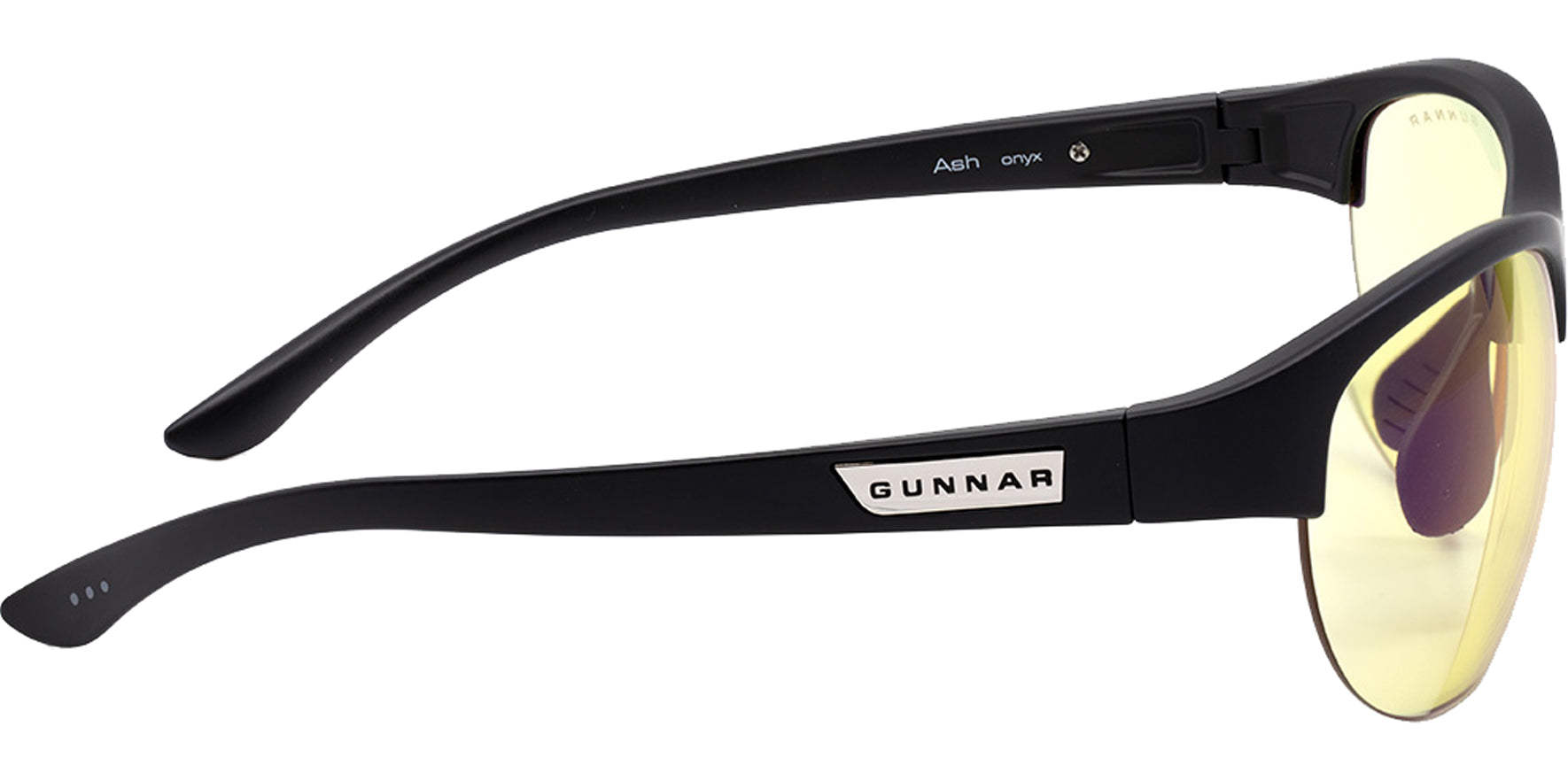 Gunnar 6-Siege Ash Onyx Round Semi-Rimless Gaming/Computer Glasses - Eyedictive