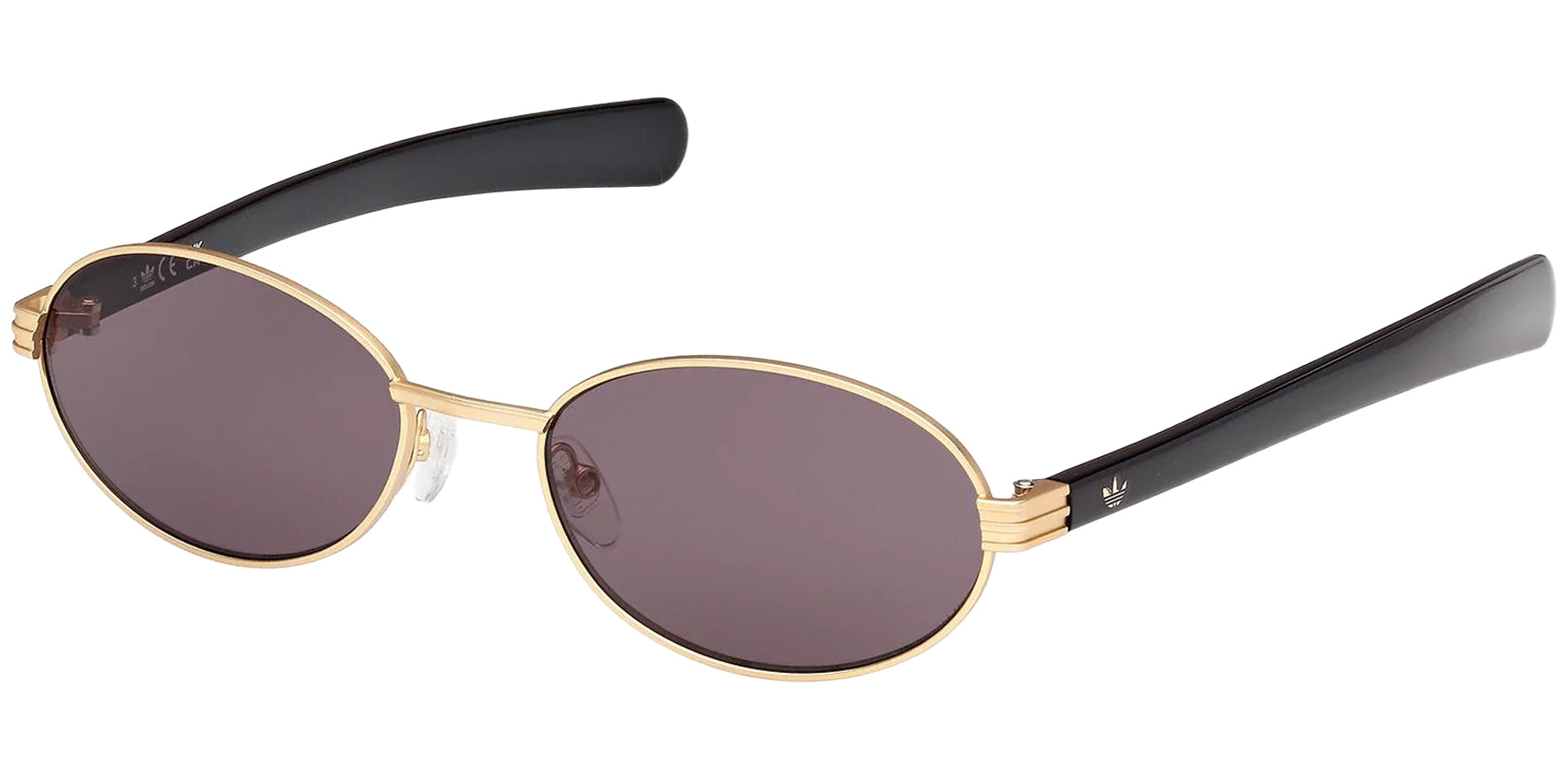 Adidas Gold-Tone Oval w/ Black Acetate Temples
