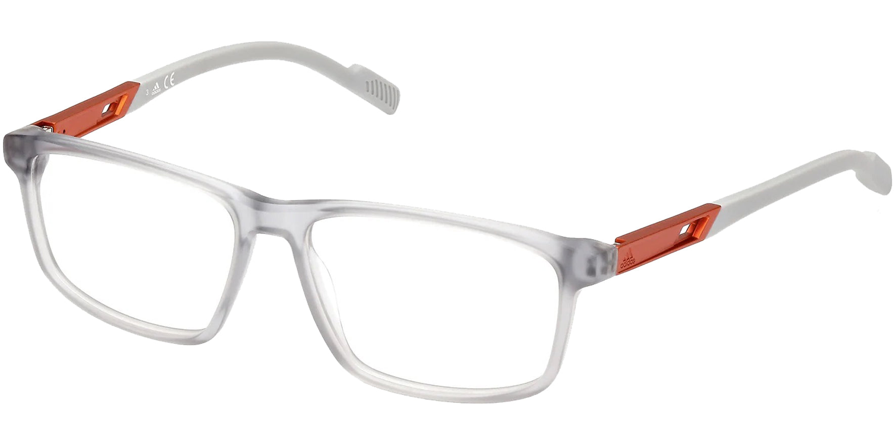 Adidas Grey Rectangle Eyeglass Frames w/ Spring Flex Hinges