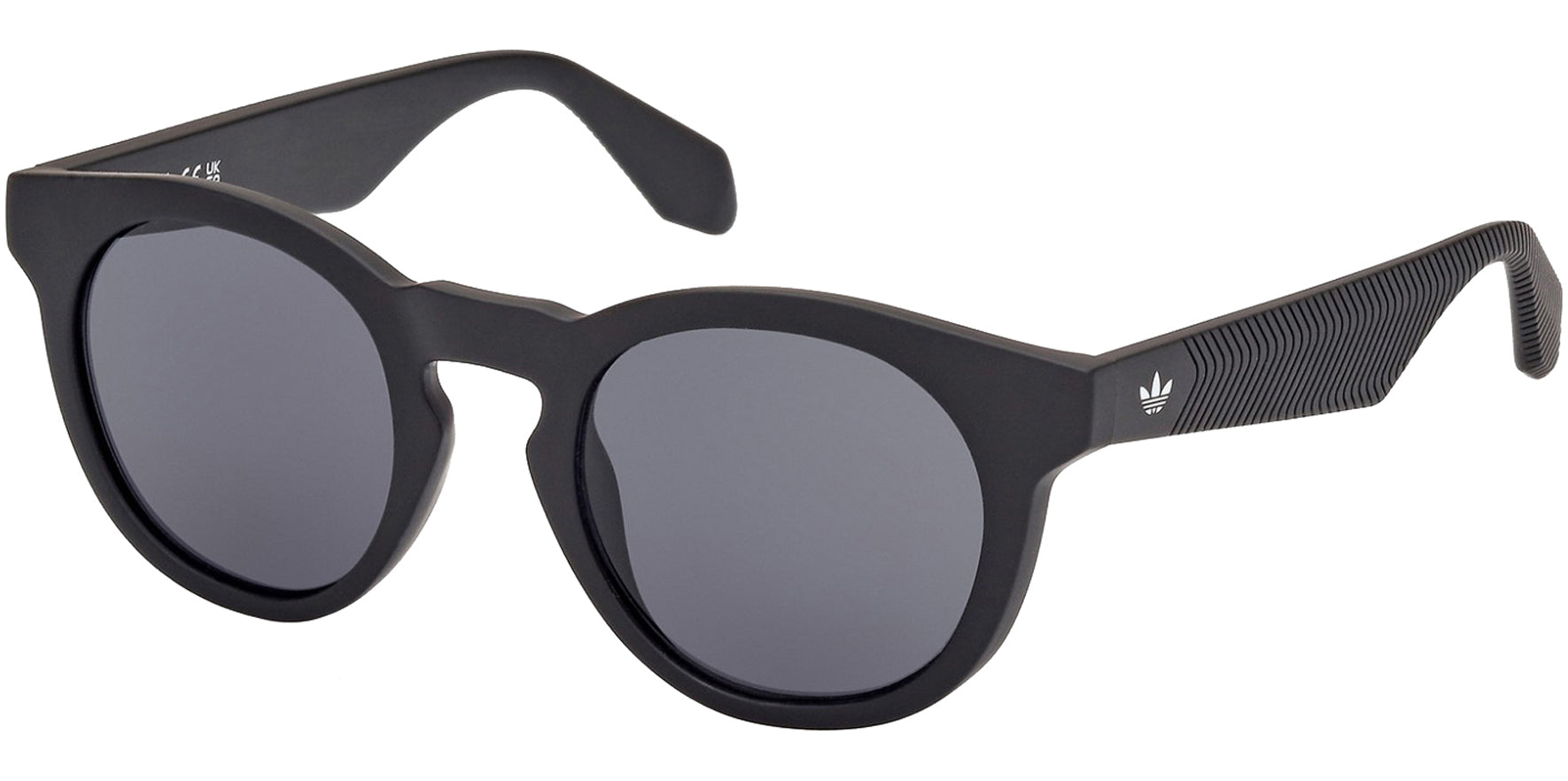 Adidas Matte Black Round Sunglasses w/ Keyhole Bridge