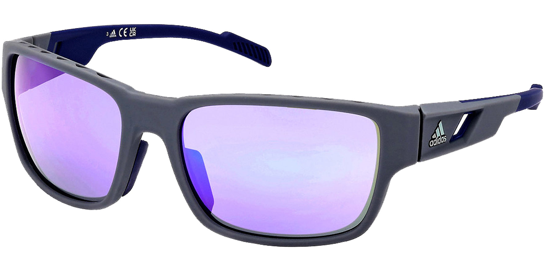 Adidas Matte Grey Square Sport w/ Gradient Lens