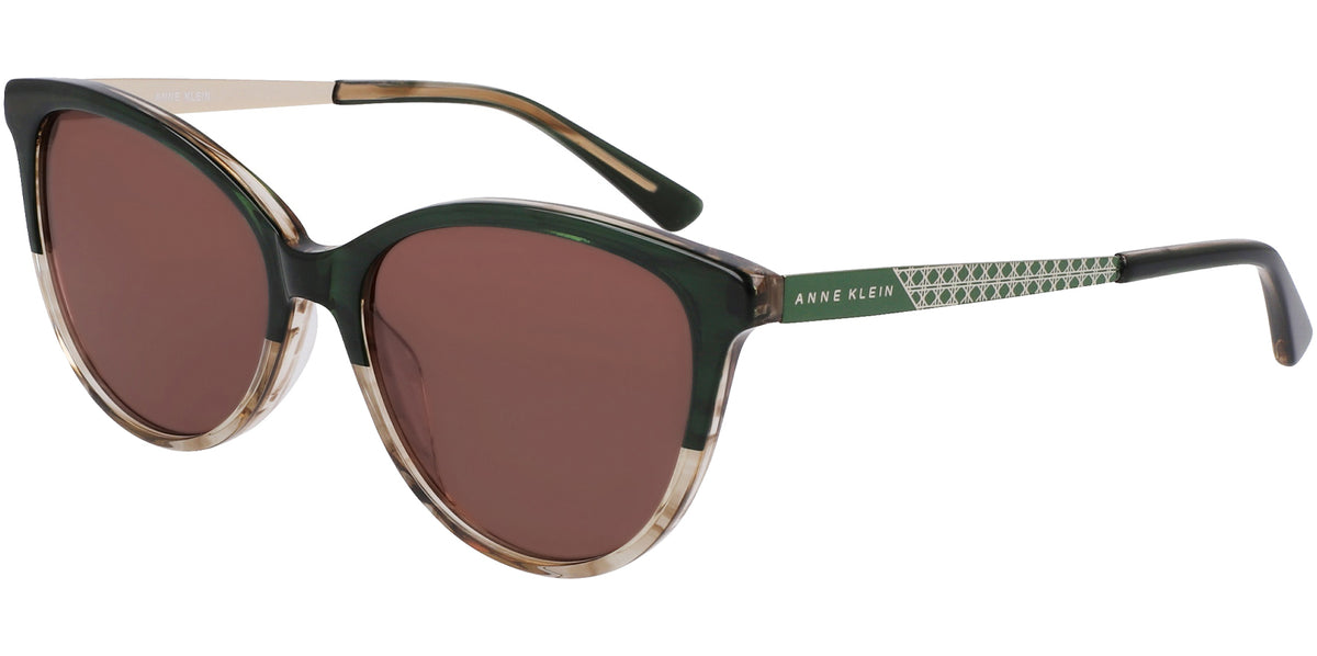Anne Klein Cat-Eye w/ Patterned Metal Temples