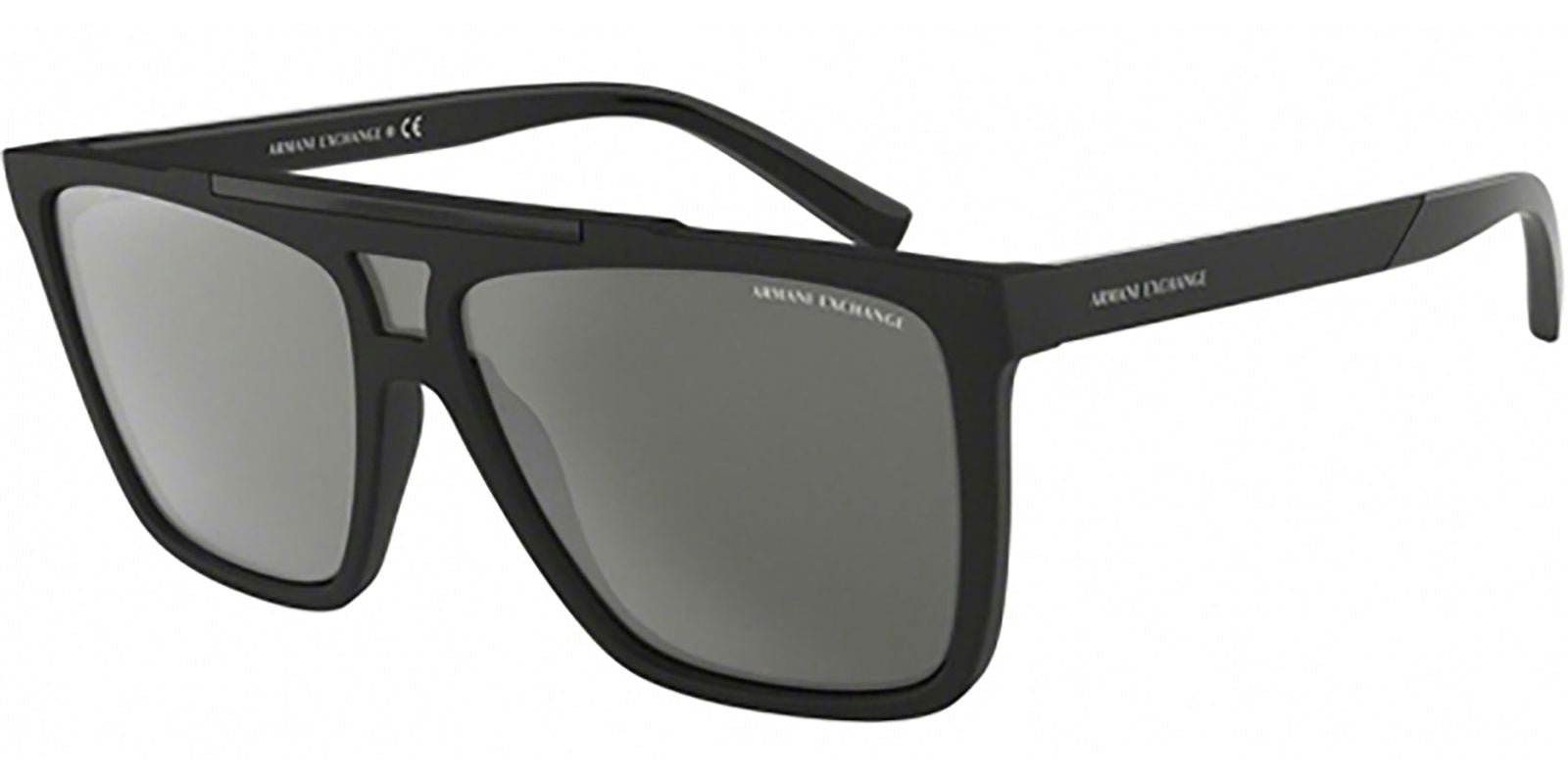 Armani Exchange Matte Black Flat Top w/ Mirror Lens -  - Eyedictive
