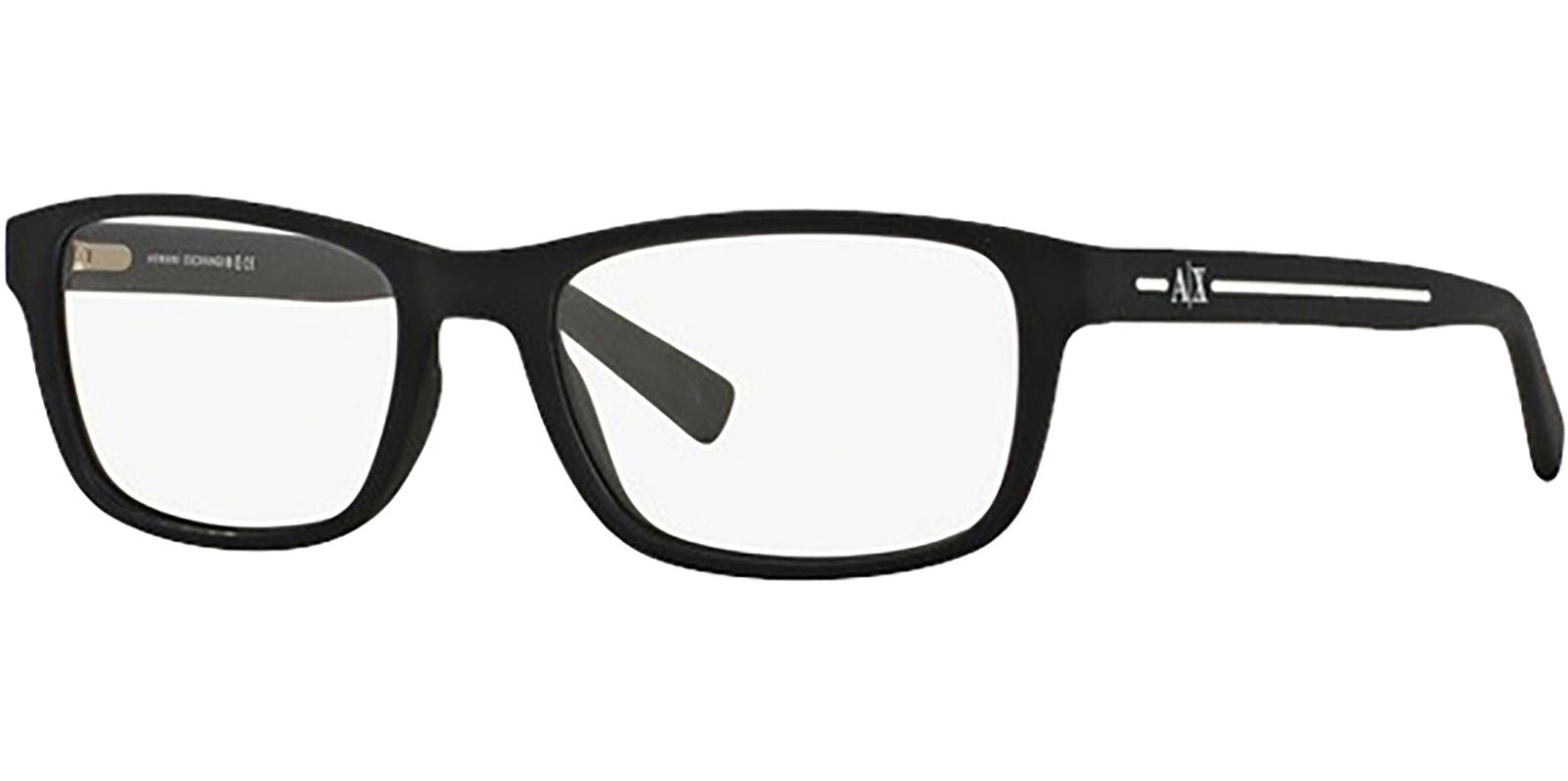 Armani Exchange Matte Blue Rectangular Eyeglass Frames -  - Eyedictive