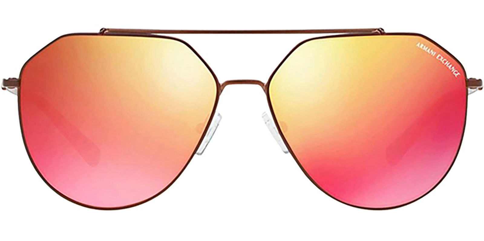 Armani Exchange Satin Aviator w/ Mirror Lens -  - Eyedictive