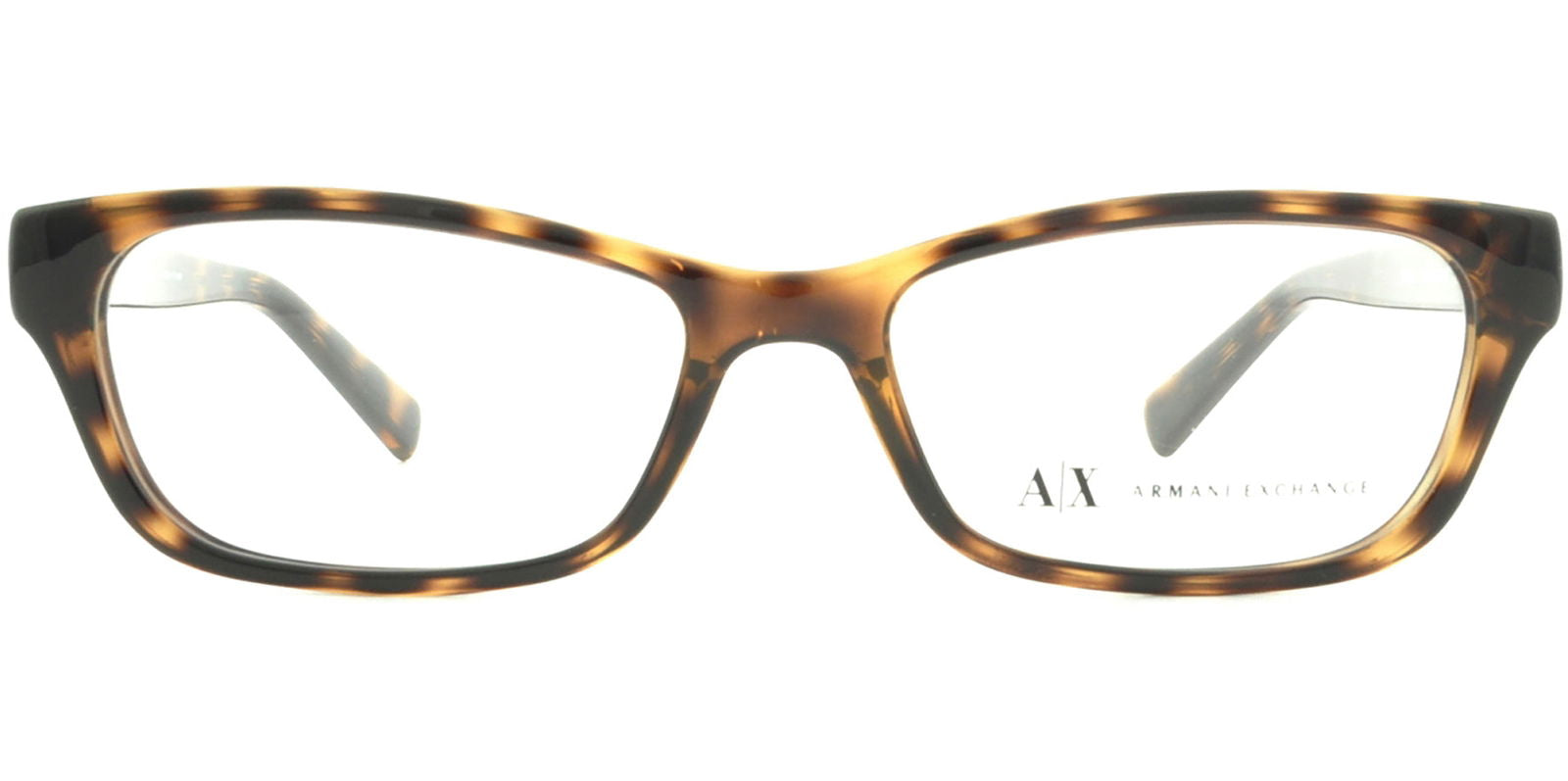 Armani Exchange Tortoise Rectangular Eyeglass Frames -  - Eyedictive