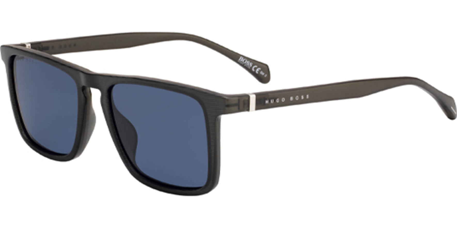 Hugo Boss Matte Grey Pattern Slim Square - Eyedictive