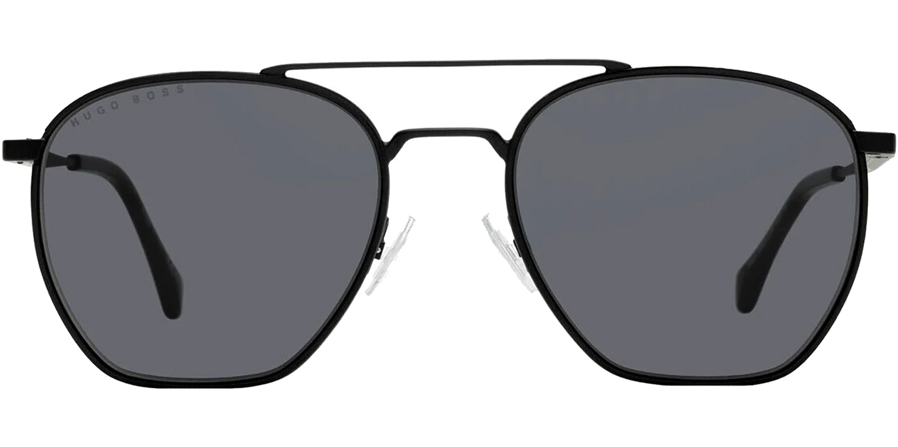 Hugo Boss Matte Black Geometric Aviator - Eyedictive