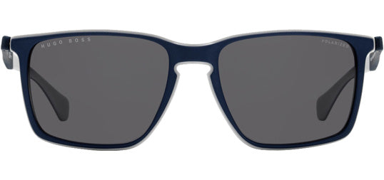 Hugo Boss Polarized Matte Blue Grey Square Sport - Eyedictive