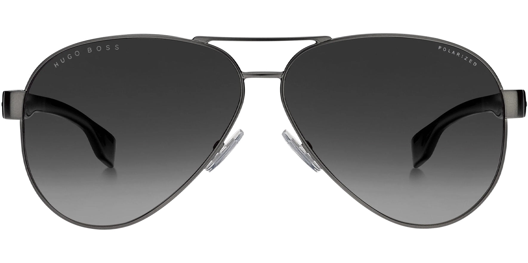 Hugo Boss Polarized Matte Ruthenium Aviator w/ Gradient Lens - Eyedictive