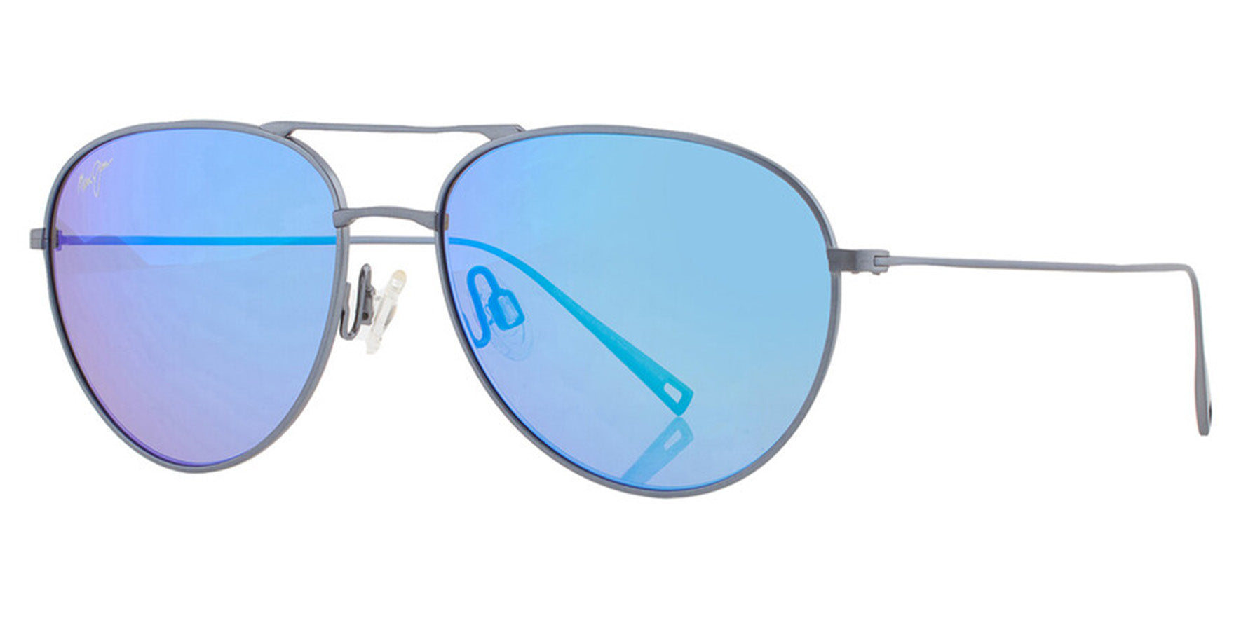 Maui Jim Walaka Polarized  Titanium Aviator w/ Mirror Lens