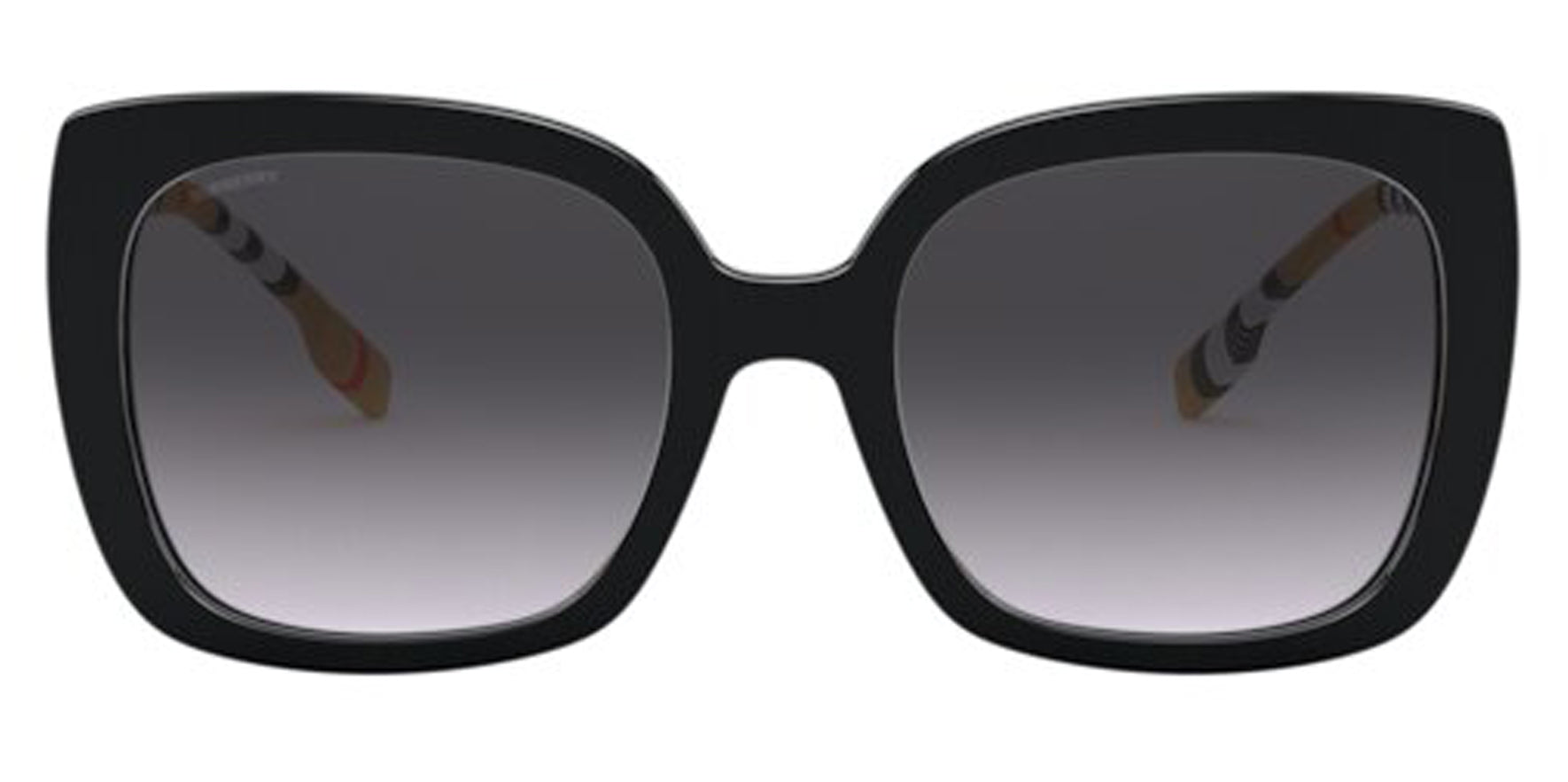 Burberry Caroll Black Butterfly w/ Slim Tartan Temples