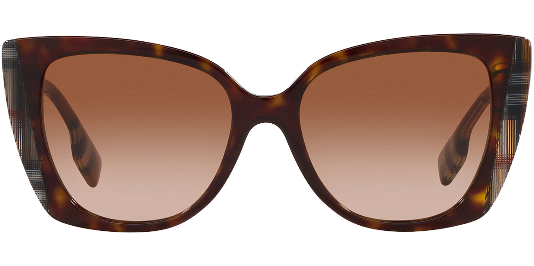 Burberry Meryl Dark Havana/Check Brown Butterfly w/ Gradient Lens