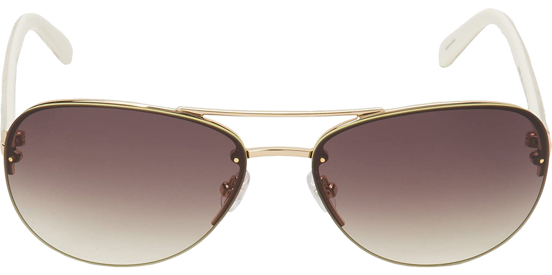 Kate Spade Beryl Red/Gold-Tone Rimless Aviator w/ Gradient Lens - Eyedictive