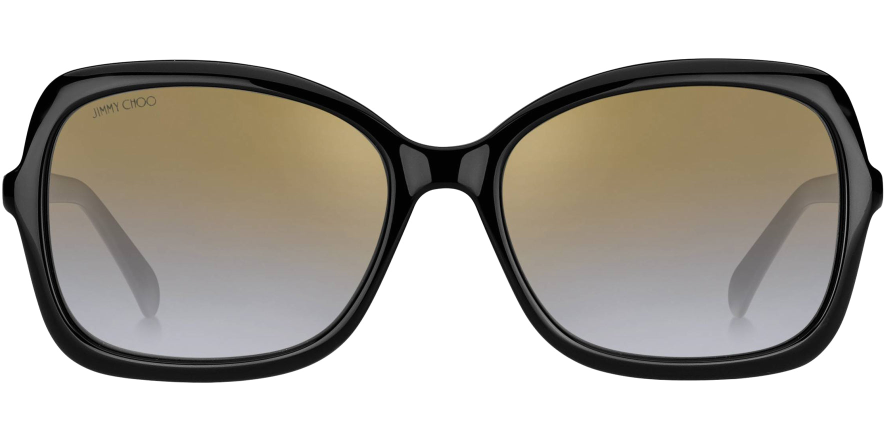 Jimmy Choo Bett Black Mod Square w/ Crystal Temple Detail - Eyedictive