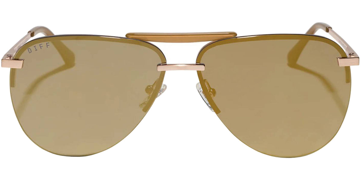 Diff Tahoe Semi-Rimless Aviator w/ Mirror Lens