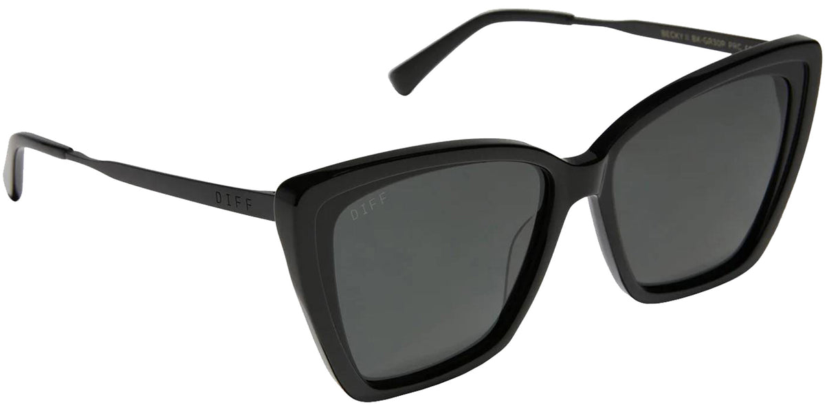Diff Becky II Polarized Oversized Cat-Eye w/ Coated Temple Tips