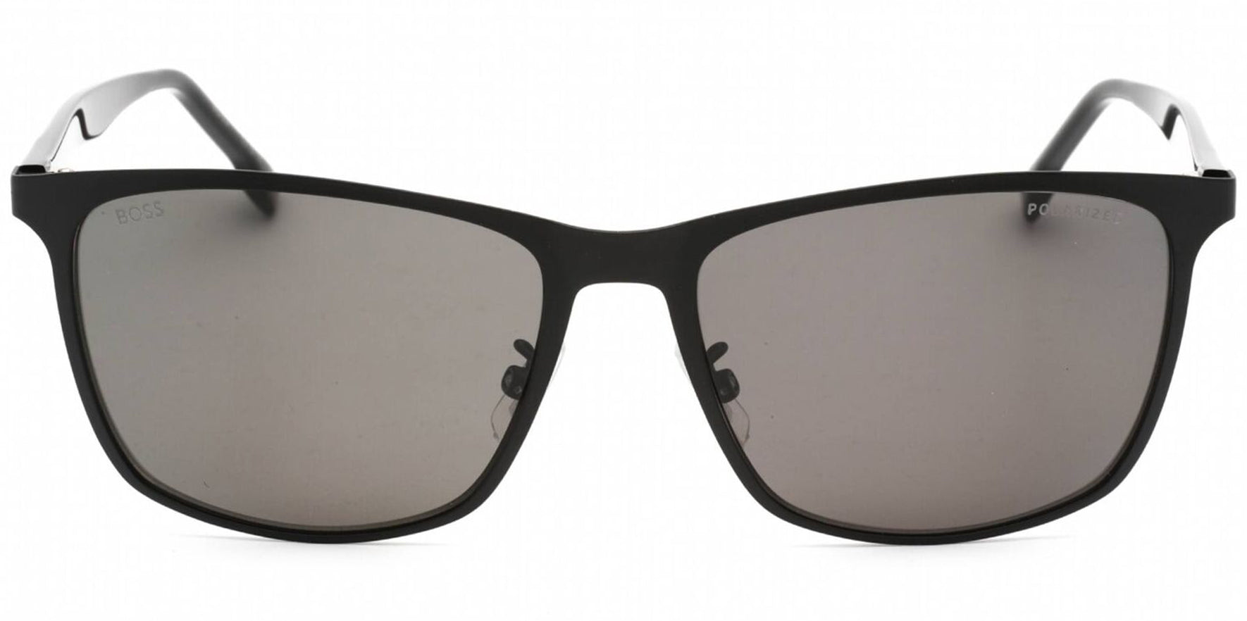 Hugo Boss Polarized Matte Black Metal Soft Square - Eyedictive