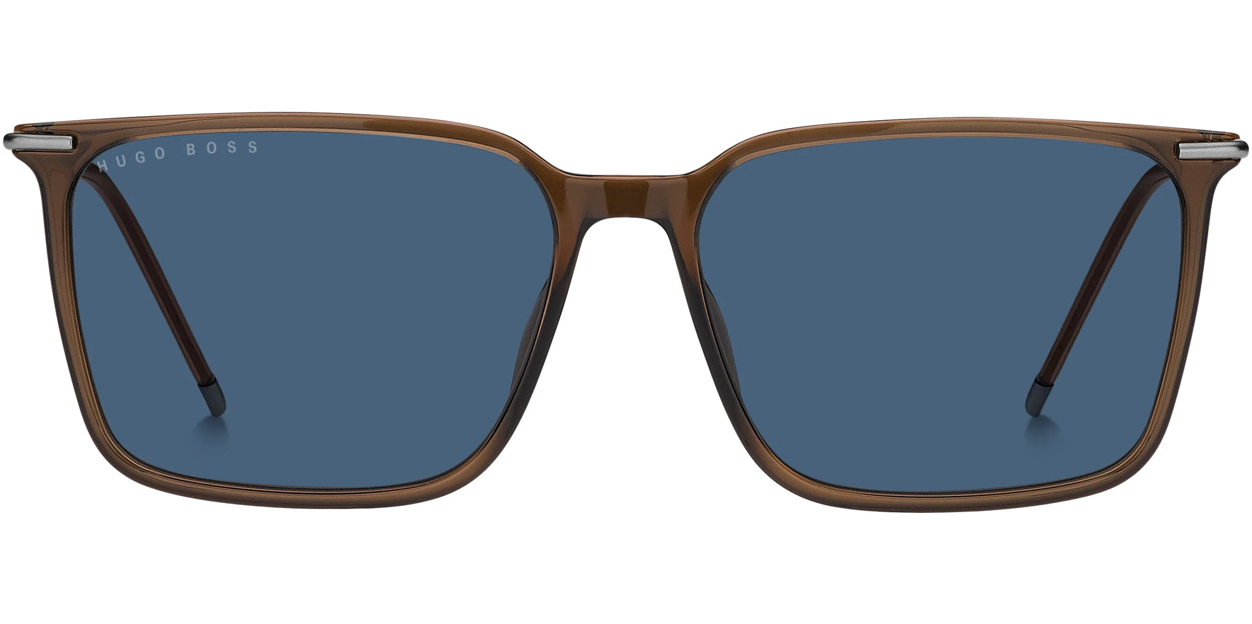 Hugo Boss Brown Ultra Slim Temple Square - Eyedictive