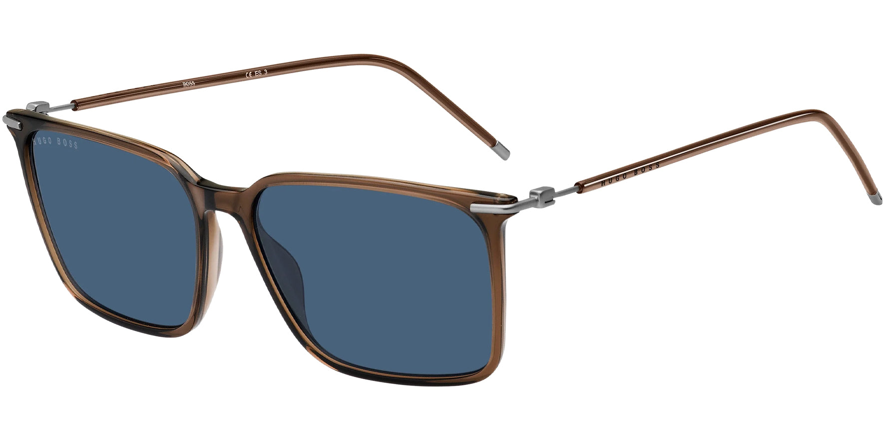 Hugo Boss Brown Ultra Slim Temple Square - Eyedictive