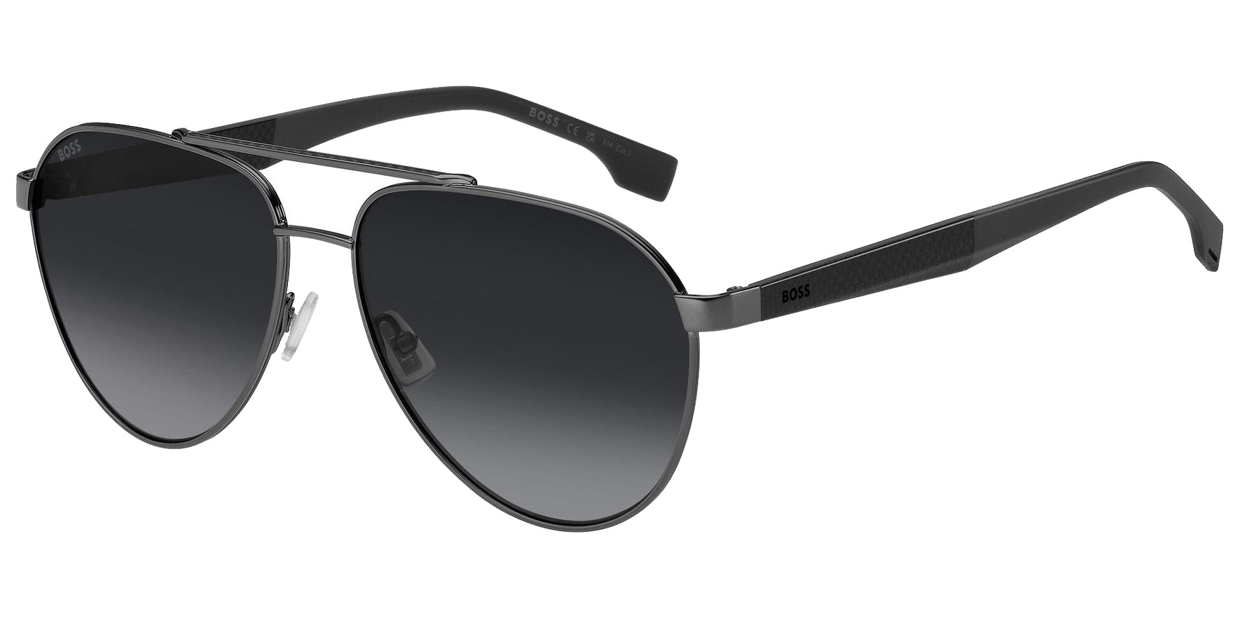 Hugo Boss Carbon Fiber Aviator w/ Gradient Lens