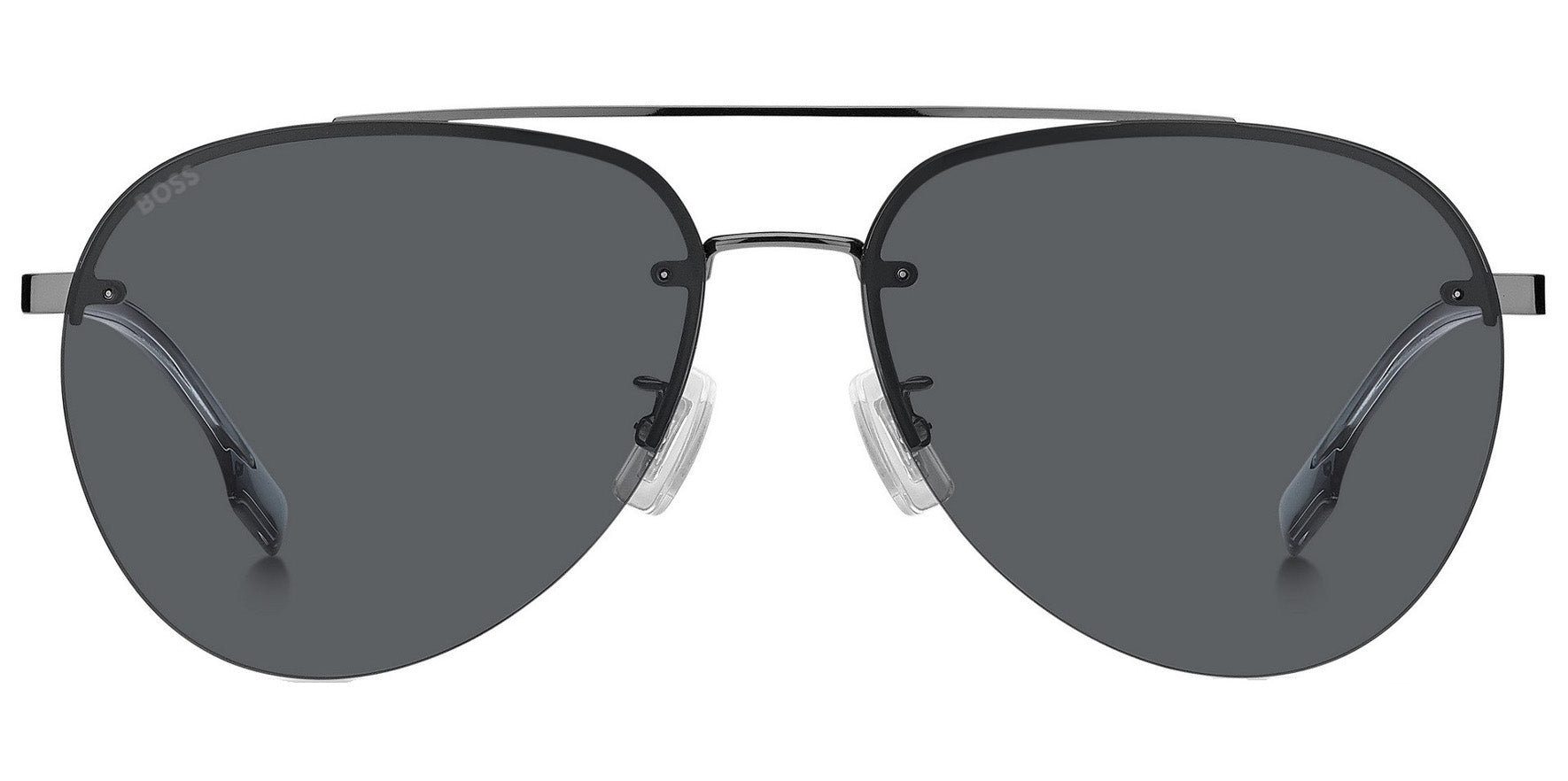 BOSS By Hugo Boss Semi-Rimless Aviator w/ Titanium Temples