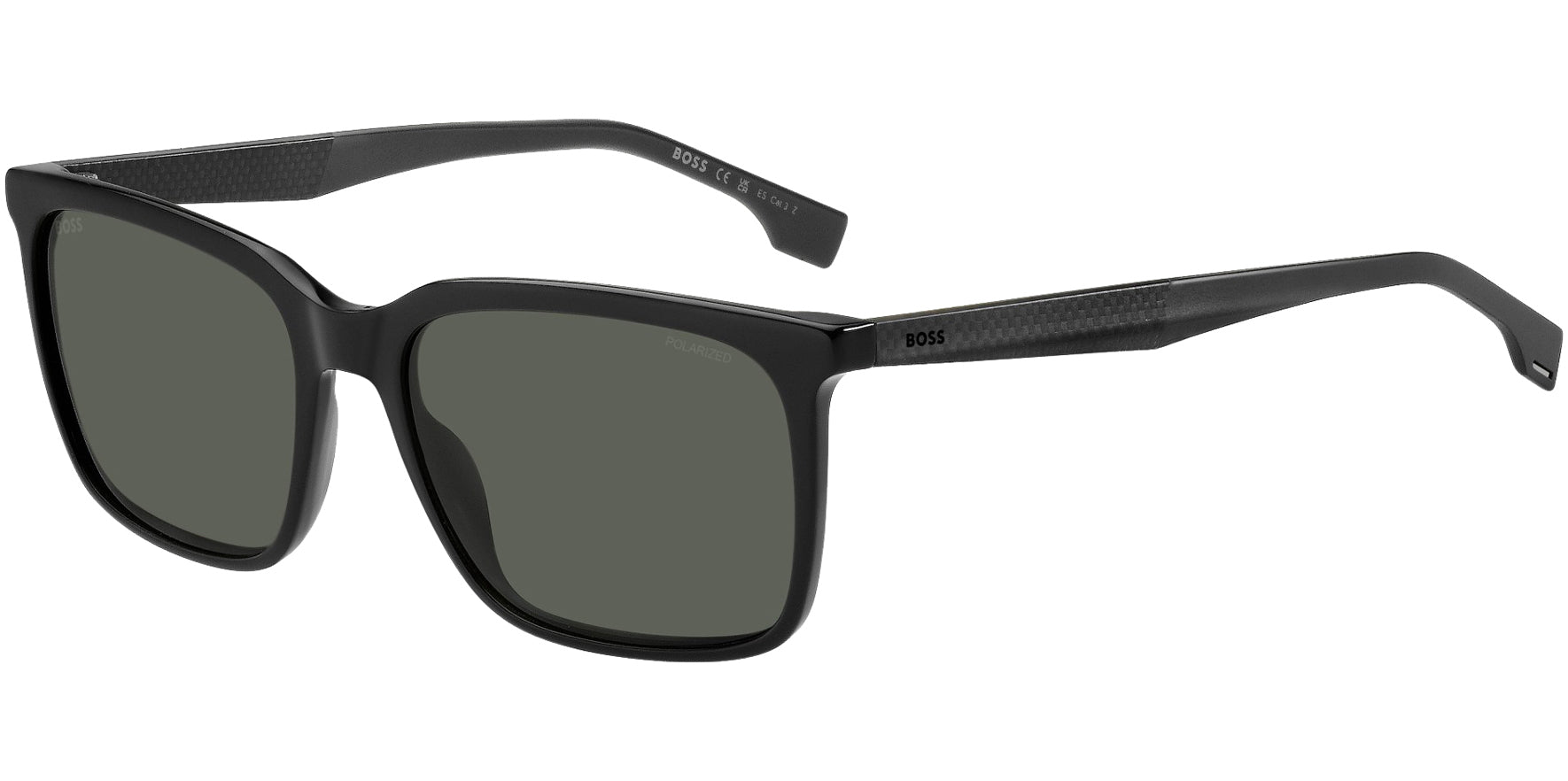 Hugo Boss Polarized Square Classic w/ Carbon Fiber Temple Detail