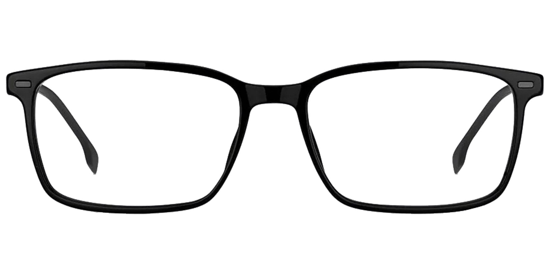 Hugo Boss Classic Rectangle Eyeglasses w/ Slim Temples