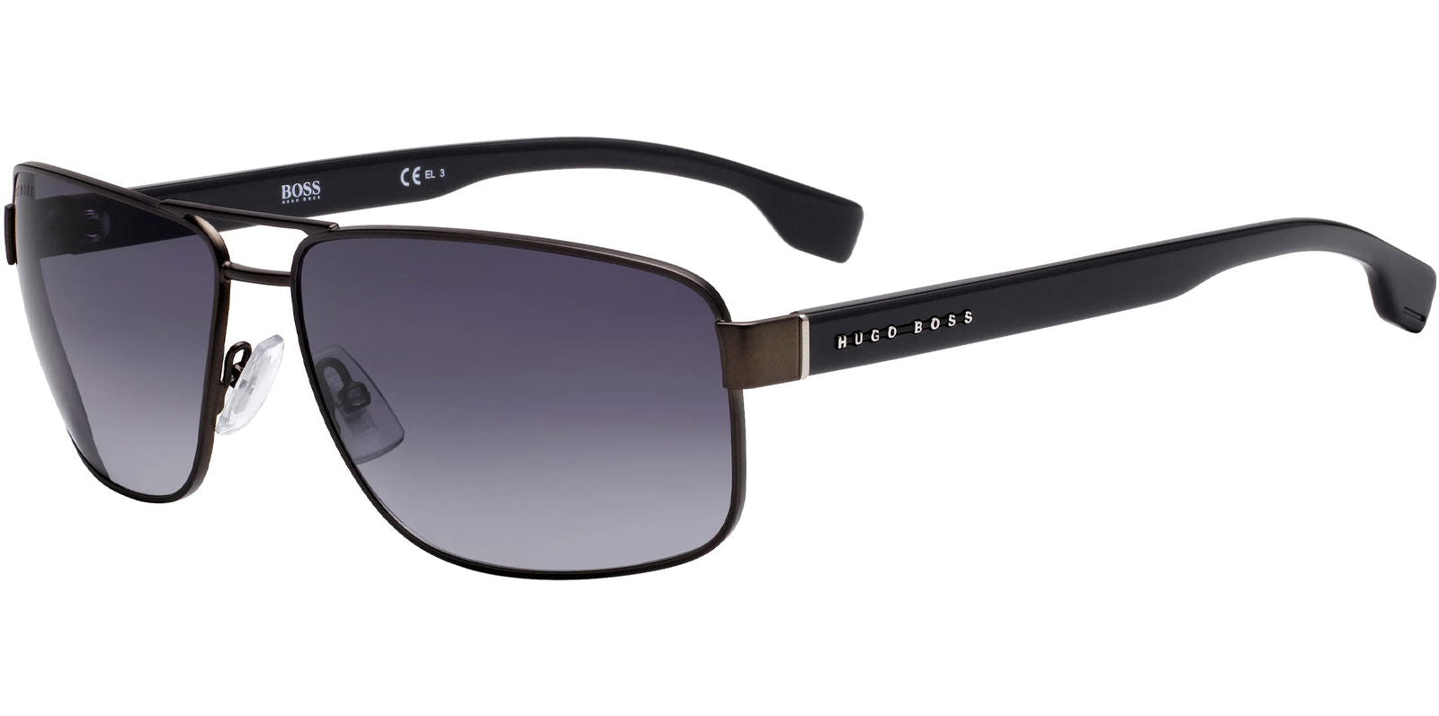 BOSS by Hugo Boss Matte Grey Rectangle -  - Eyedictive