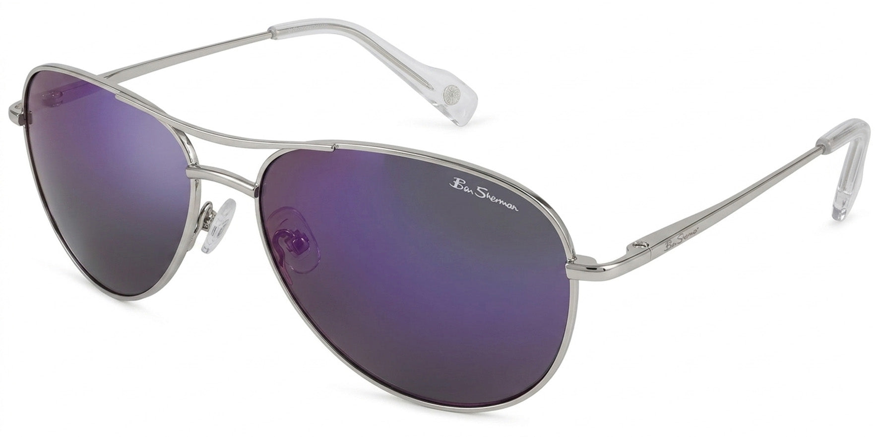 Ben Sherman Leo Polarized Stainless Steel Spring Hinge Aviator
