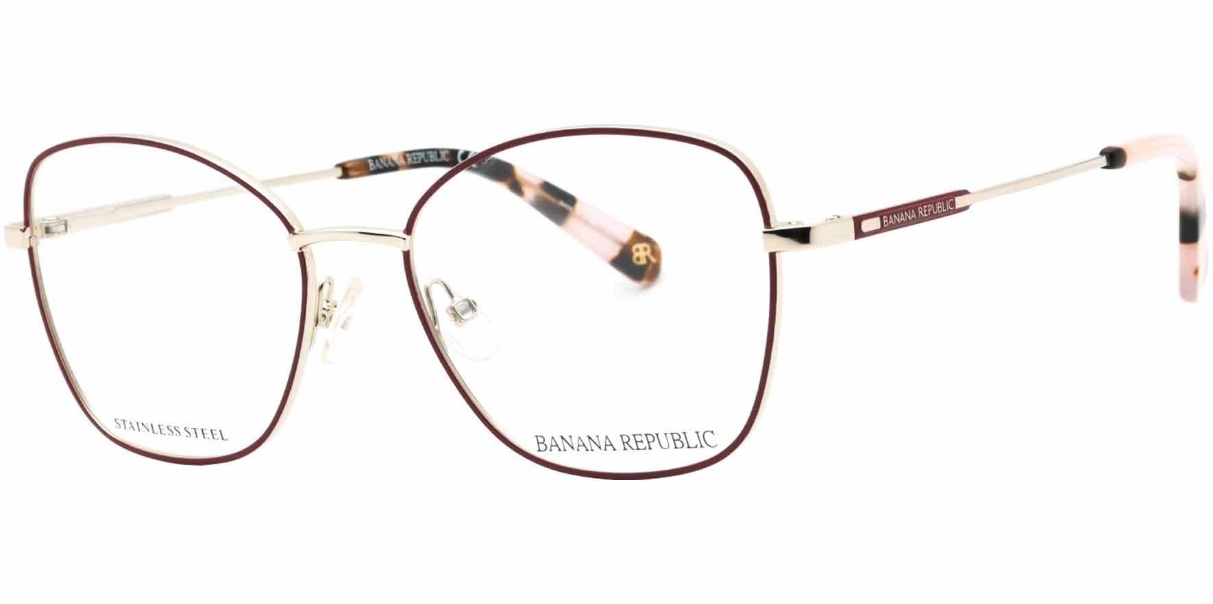 Banana Republic Violet Gold-Tone Butterfly Eyeglass Frames w/ Spring Flex Hinges