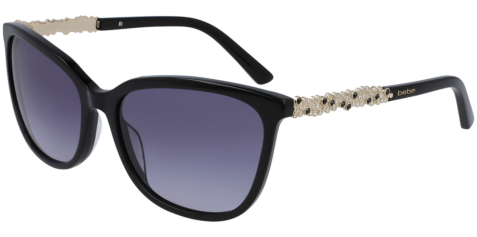 Bebe Classic Cat Eye w/ Swarovski Crystal Temples -  - Eyedictive