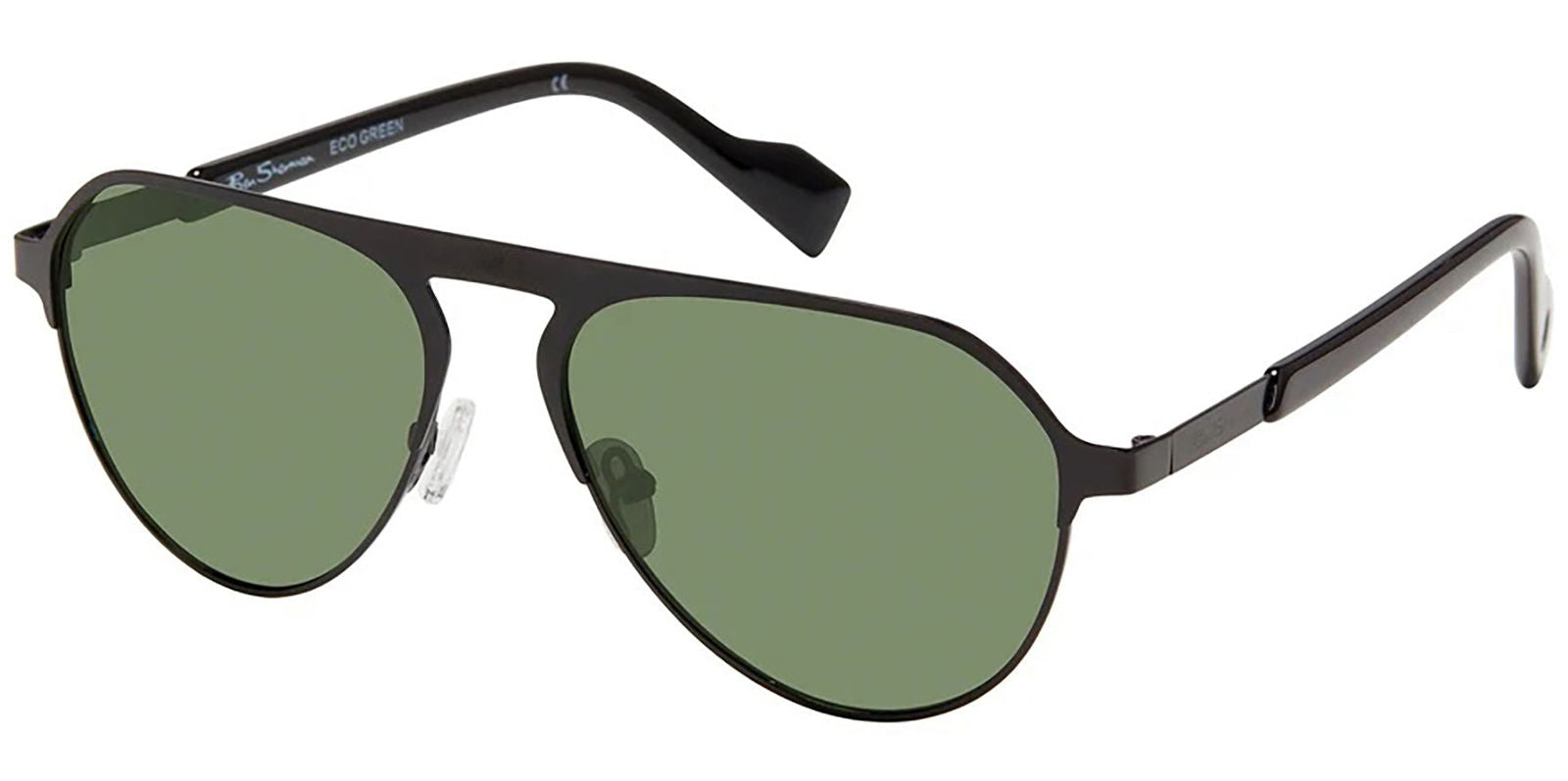 Ben Sherman Fred Polarized Stainless Steel Flat-Top Aviator -  - Eyedictive