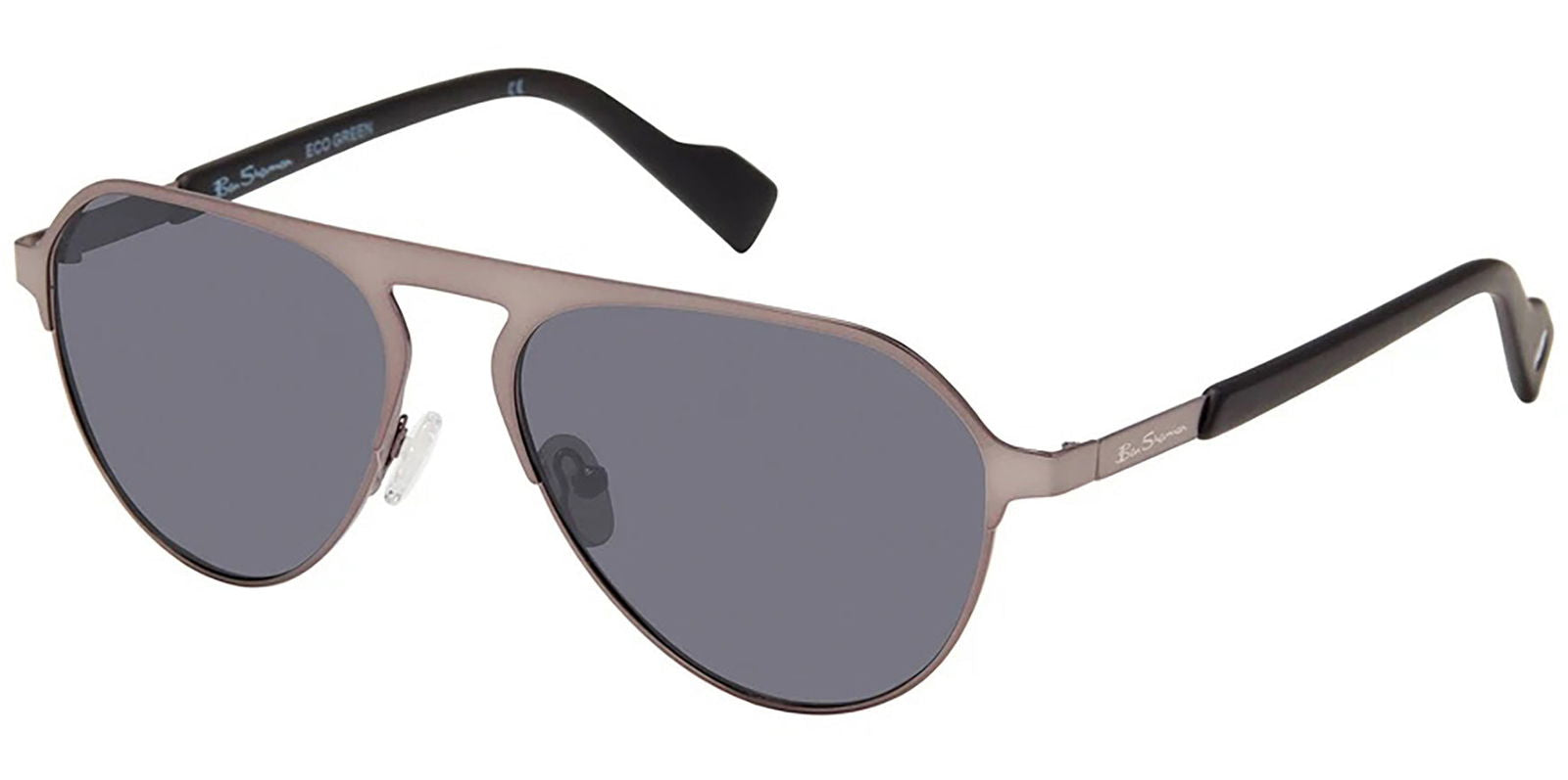 Ben Sherman Fred Polarized Stainless Steel Flat-Top Aviator -  - Eyedictive