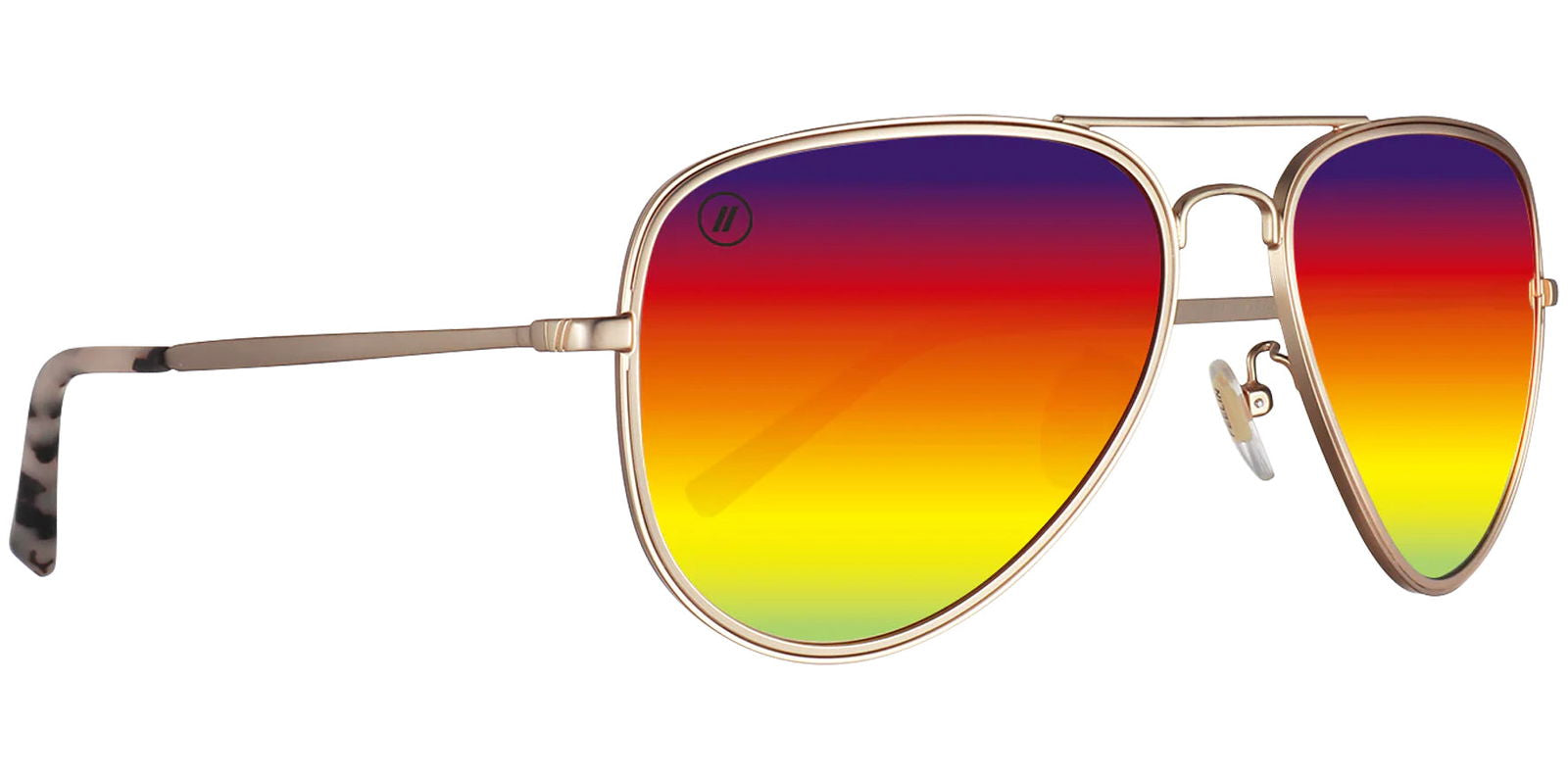 Blenders Eyewear A Series Polarized Matte Classic Aviator w/ Mirrored Lens -  - Eyedictive