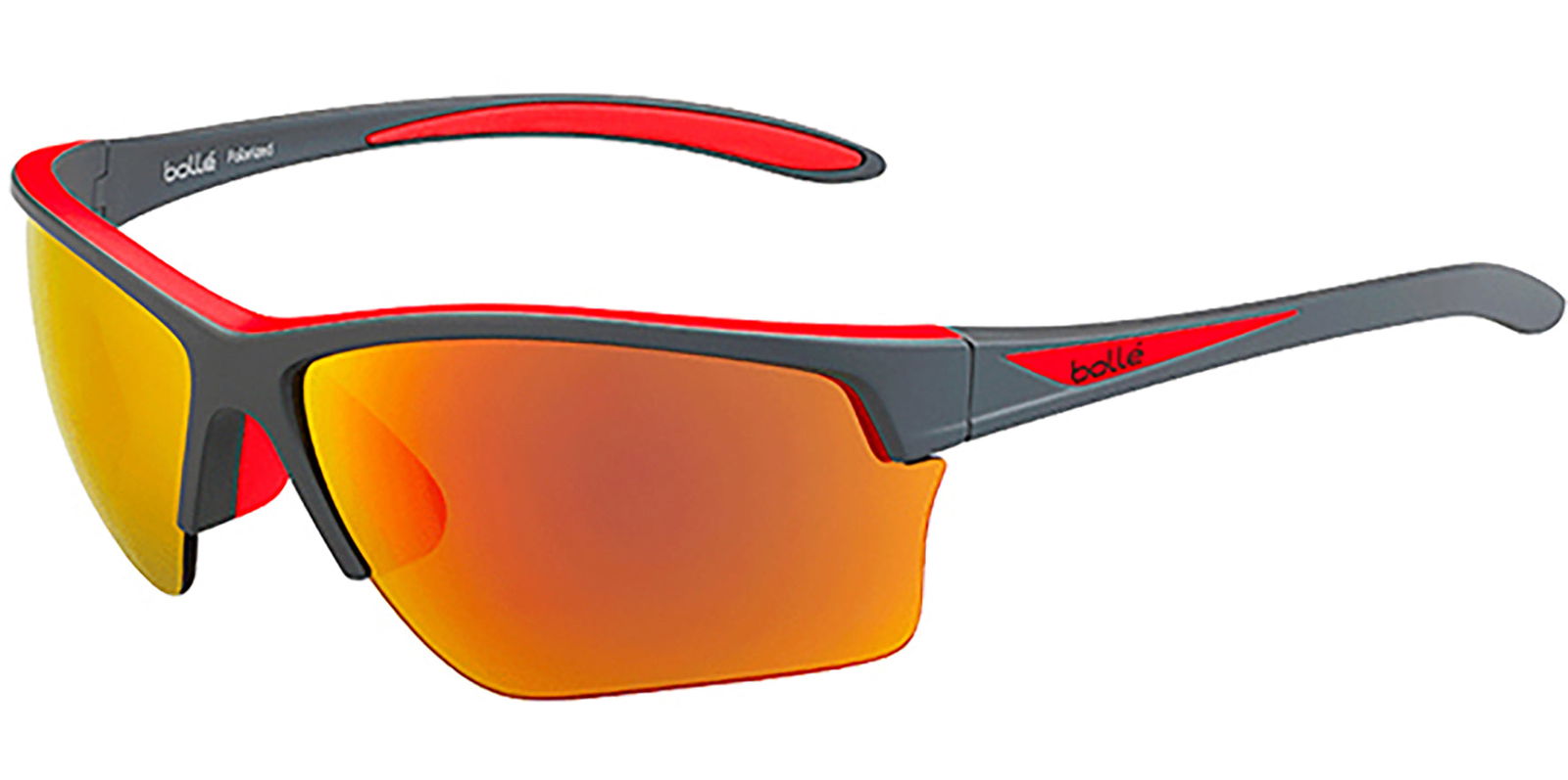 Bolle Flash Polarized Semi-Rimless w/ Red Mirror Lens -  - Eyedictive