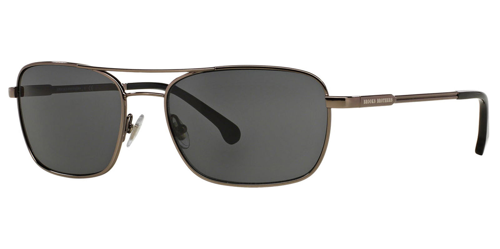 Brooks Brothers Gunmetal Rectangle -  - Eyedictive