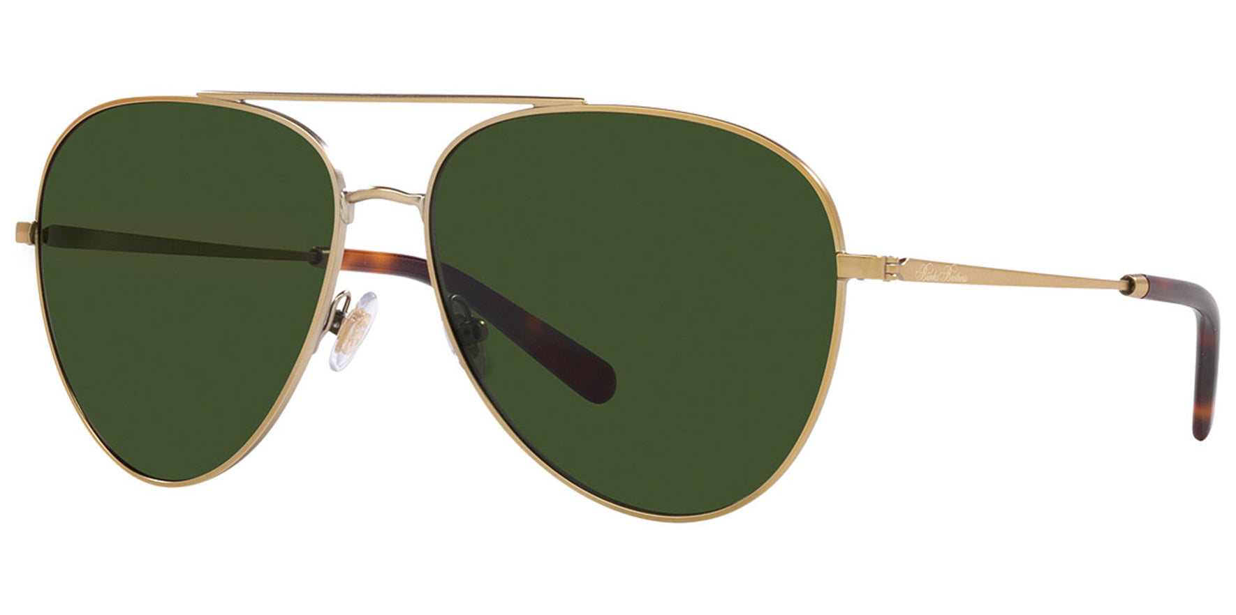 Brooks Brothers Satin Gold Aviator BB4064-103971-60