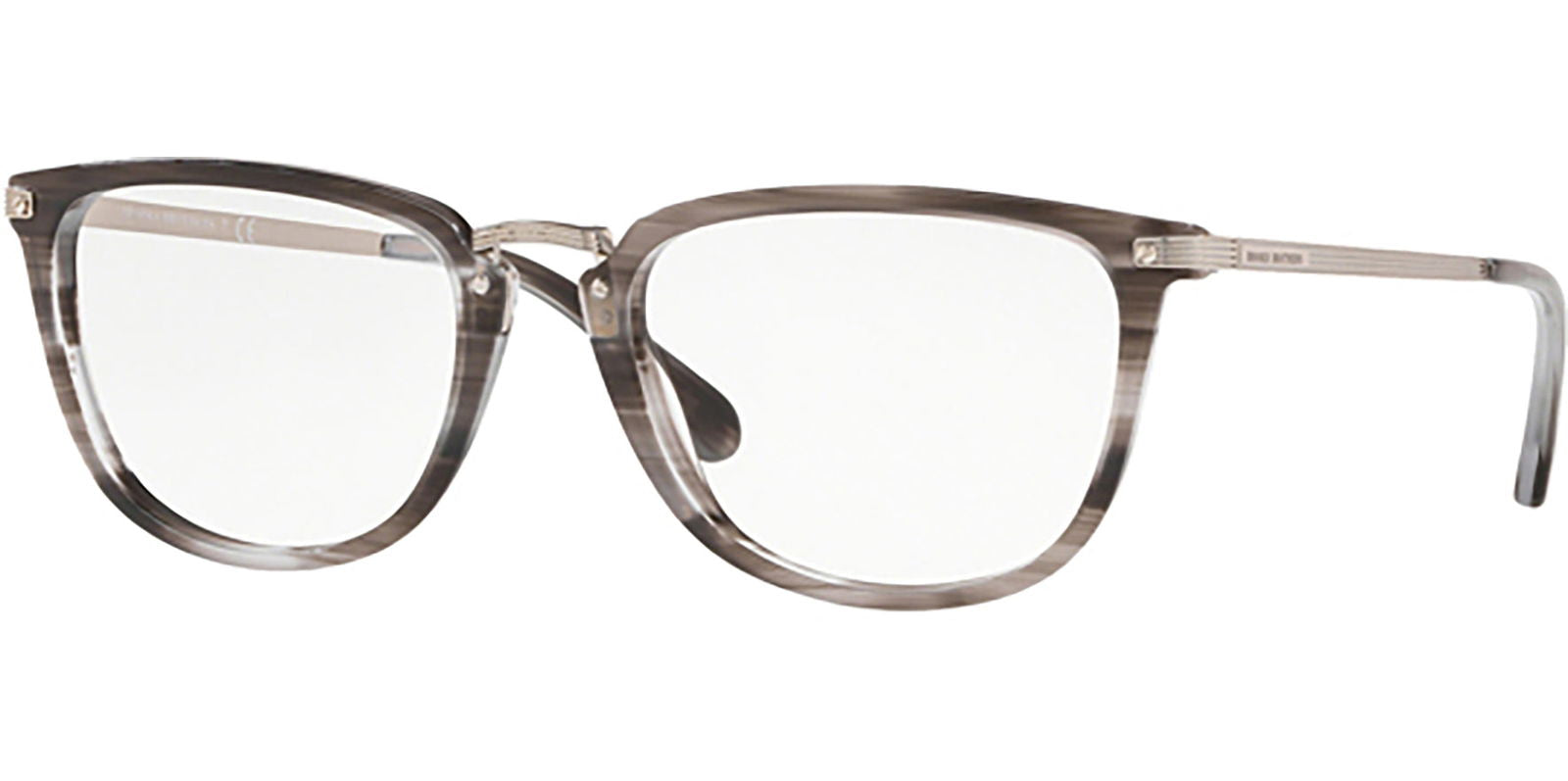 Brooks Brothers Transparent Grey Horn Eyeglass Frames -  - Eyedictive