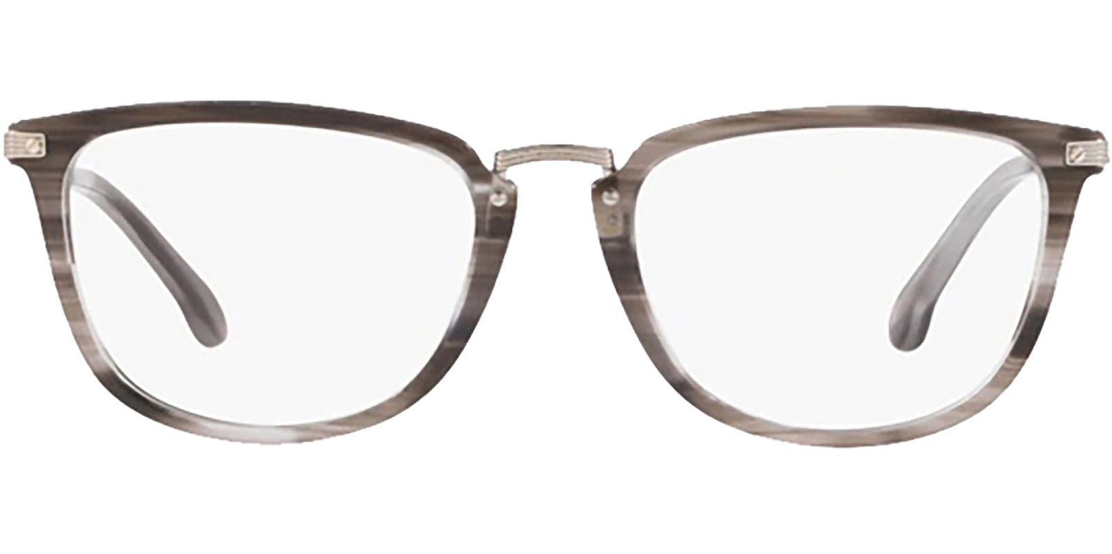 Brooks Brothers Transparent Grey Horn Eyeglass Frames -  - Eyedictive