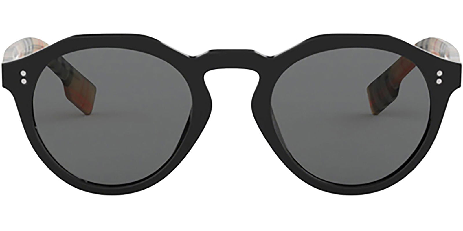 Burberry Black/Vintage Check Geometric Round -  - Eyedictive