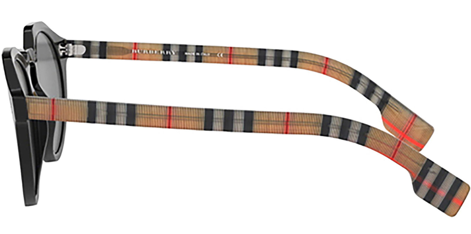 Burberry Black/Vintage Check Geometric Round -  - Eyedictive