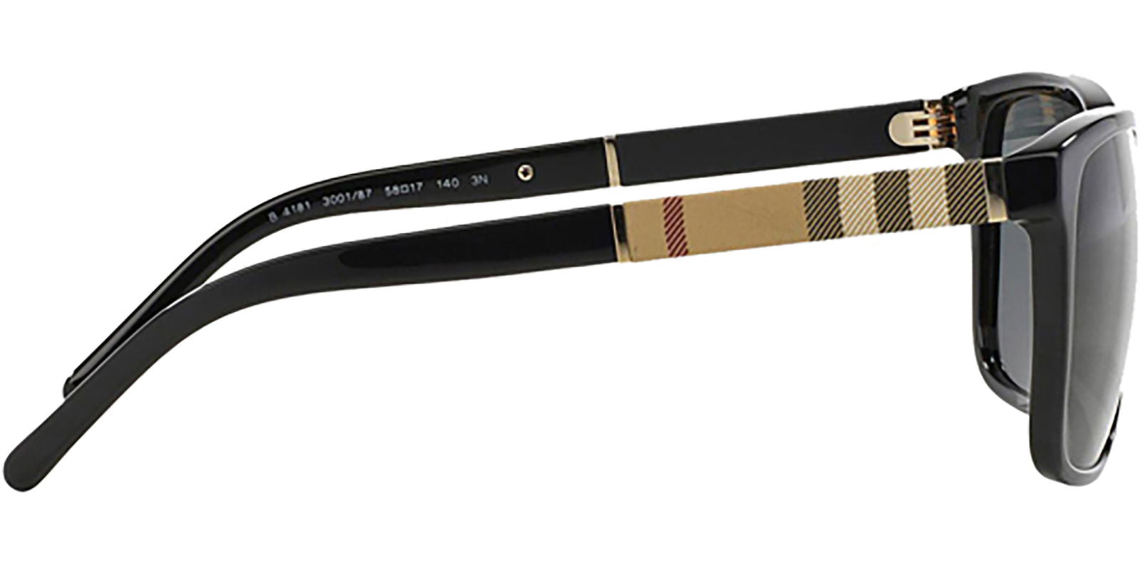 Burberry Black Square Classic w/ Tartan Stripes -  - Eyedictive