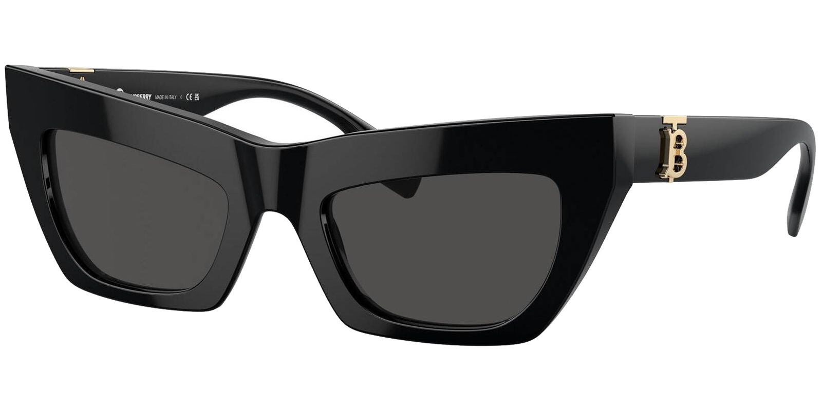 Burberry Black Thick Brow Geometric Cat Eye -  - Eyedictive