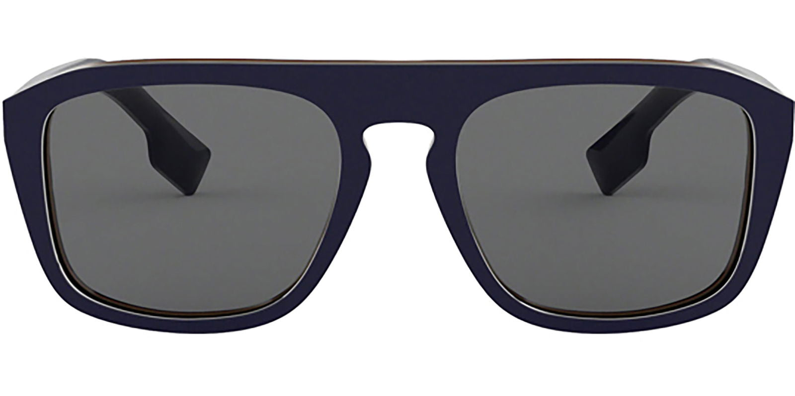 Burberry Blue Flat Top Pilot w/ Check Multilayer -  - Eyedictive