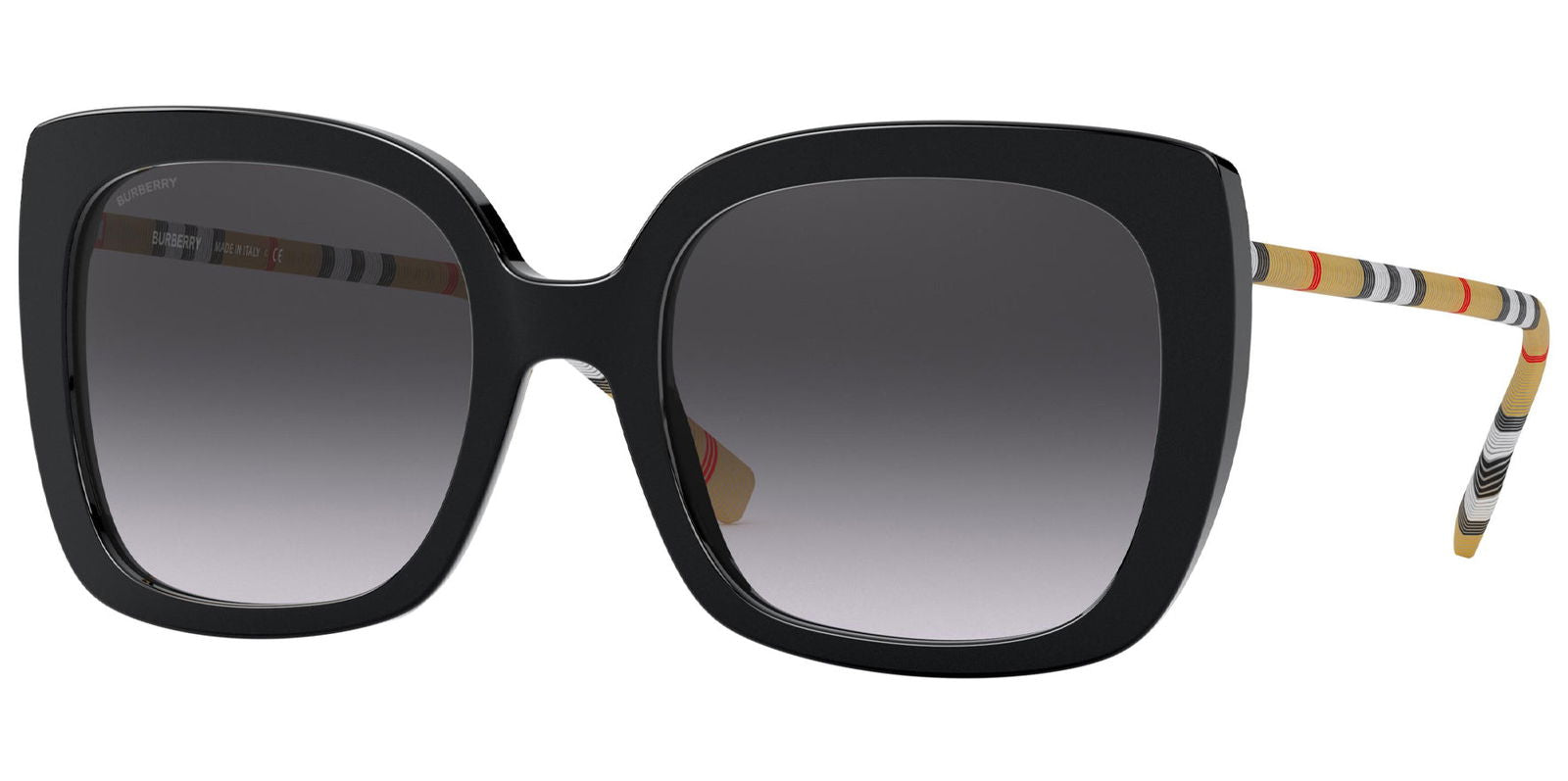 Burberry Caroll Black Butterfly w/ Slim Tartan Temples -  - Eyedictive