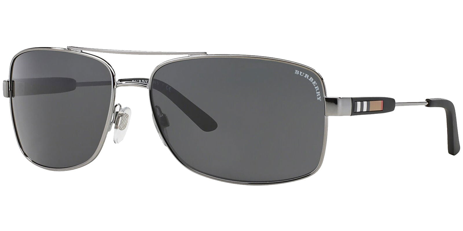 Burberry Gunmetal Rectangular Navigator -  - Eyedictive