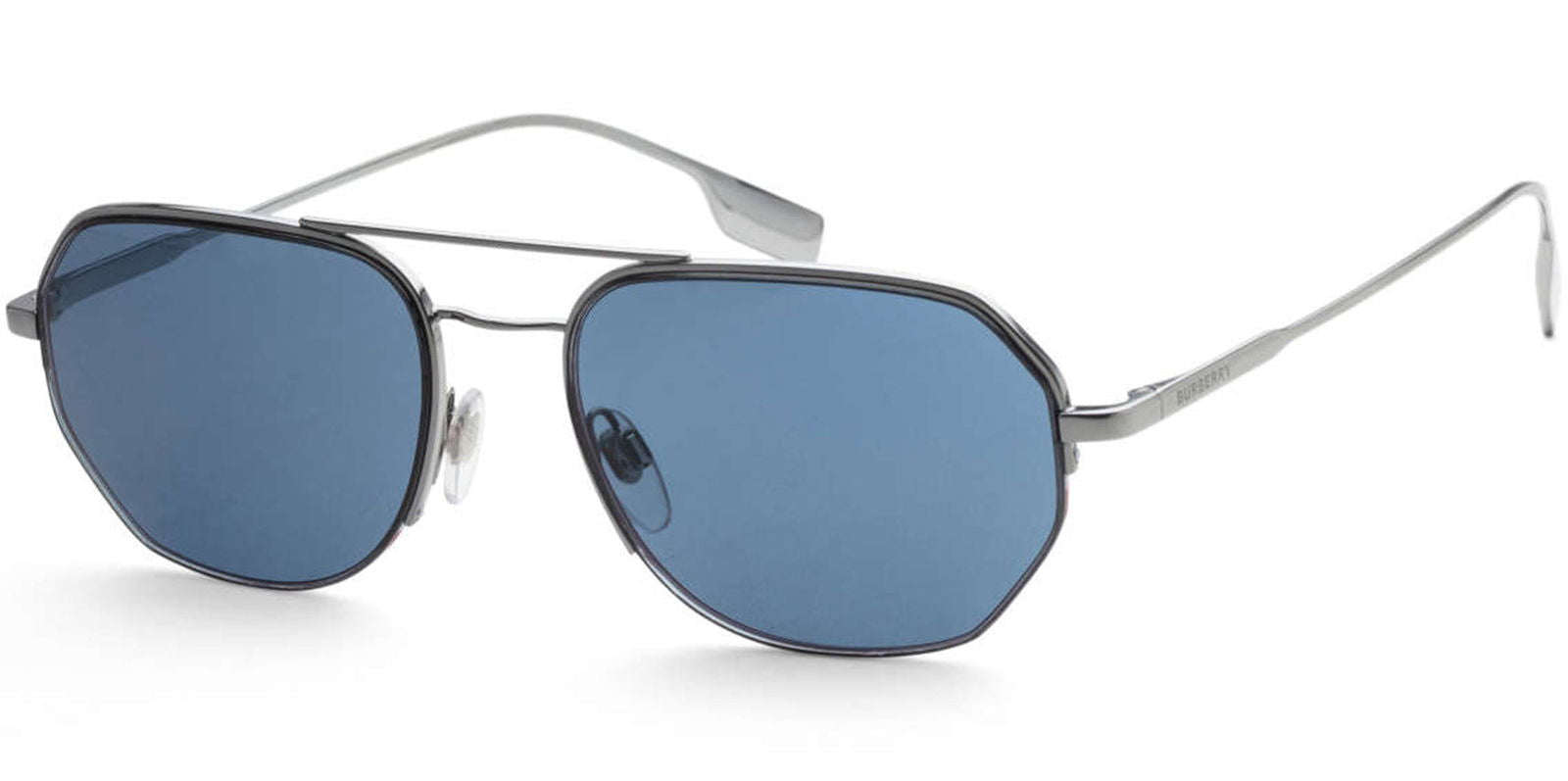 Burberry Henry Gunmetal Geometric Aviator -  - Eyedictive
