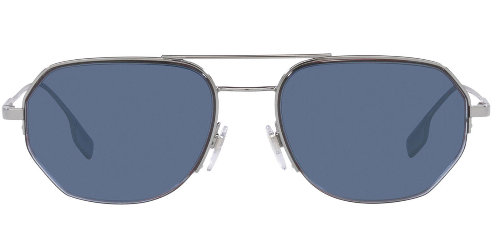 Burberry Henry Gunmetal Geometric Aviator -  - Eyedictive